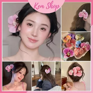 Kẹp tóc hoa lan hồ điệp phụ kiện cưới cho cô dâu loại đẹp - K97