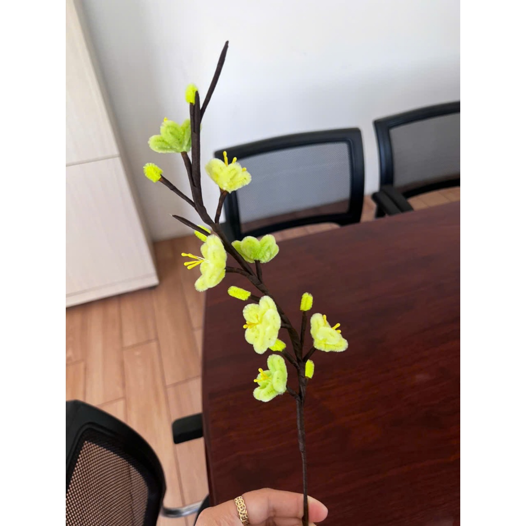 Cành đào mai ngày tết - kẽm nhung
