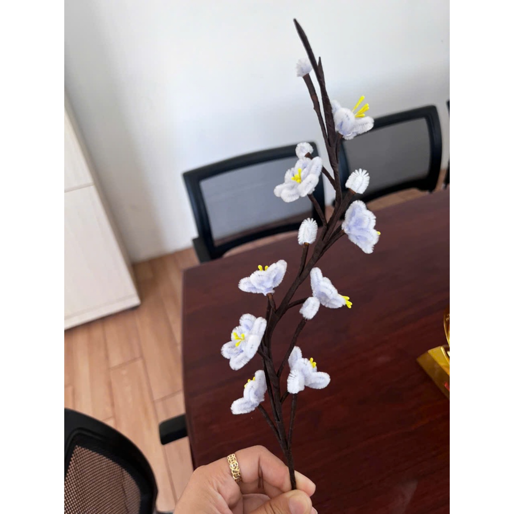 Cành đào mai ngày tết - kẽm nhung