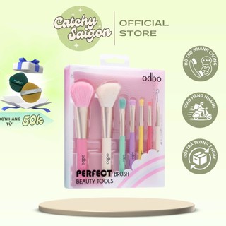 [ODBO] Set 7 Cọ Trang Điểm ODBO Cầu Vồng Kèm Túi Da, Perfect Brush Beauty Tools (OD8-193)