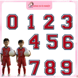 Hình in pét ủi nhiệt quần áo tại nhà mẫu SỐ ÁO/SỐ QUẦN,nhiều size,màu sắc tươi sáng