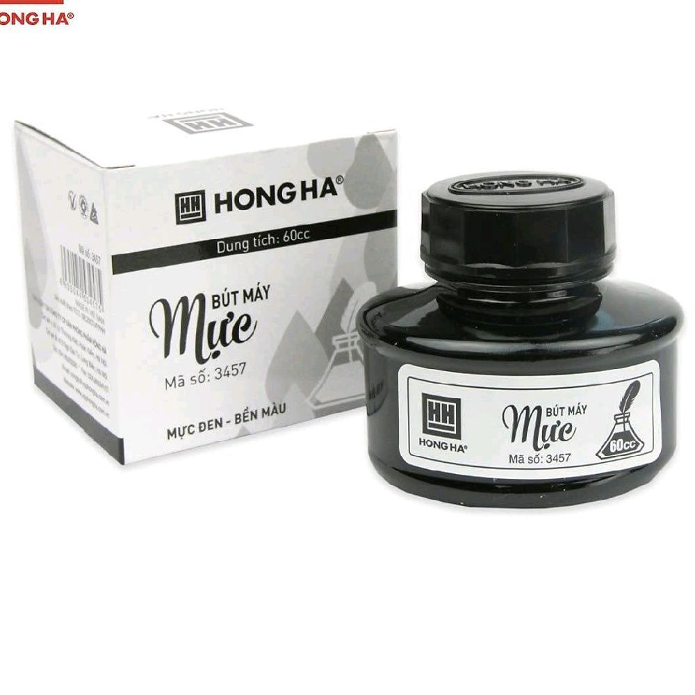 Mực Viết Máy Hồng Hà 60ml [Mực Chuẩn] - Nhanh Khô, Không Lắng Cặn, Phù Hợp Học Sinh & Luyện Chữ Đẹp