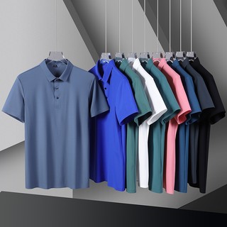 Áo polo thương hiệu địa phương in logo cơ bản nam/nữ vải chống nhăn 6 màu