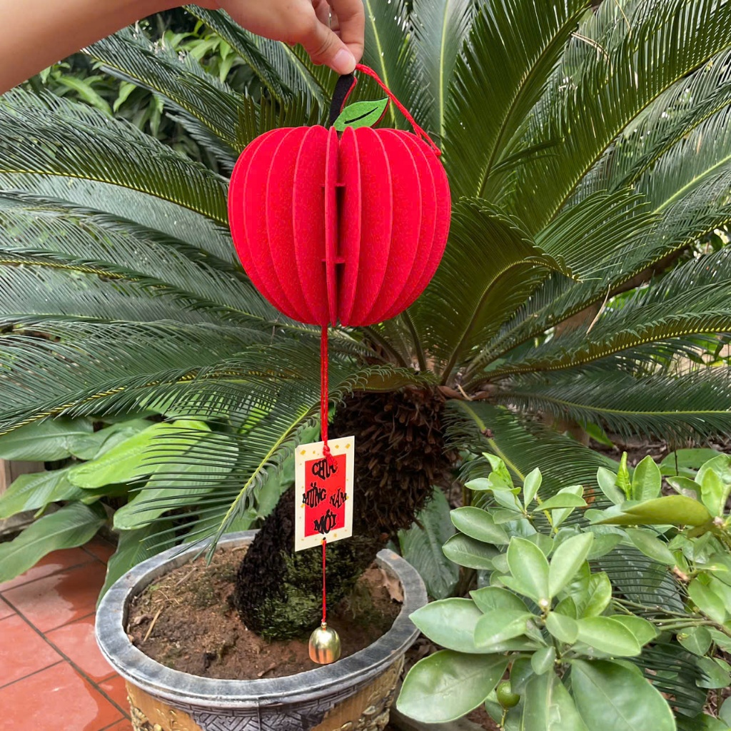 Quả Táo Vải Nỉ Đỏ 20cm Trang Trí Tết Đón Xuân Chất Liệu Giấy An Toàn Màu Đỏ Tươi Sáng Tạo Không Gian Ấm Cúng Và Vui Vẻ