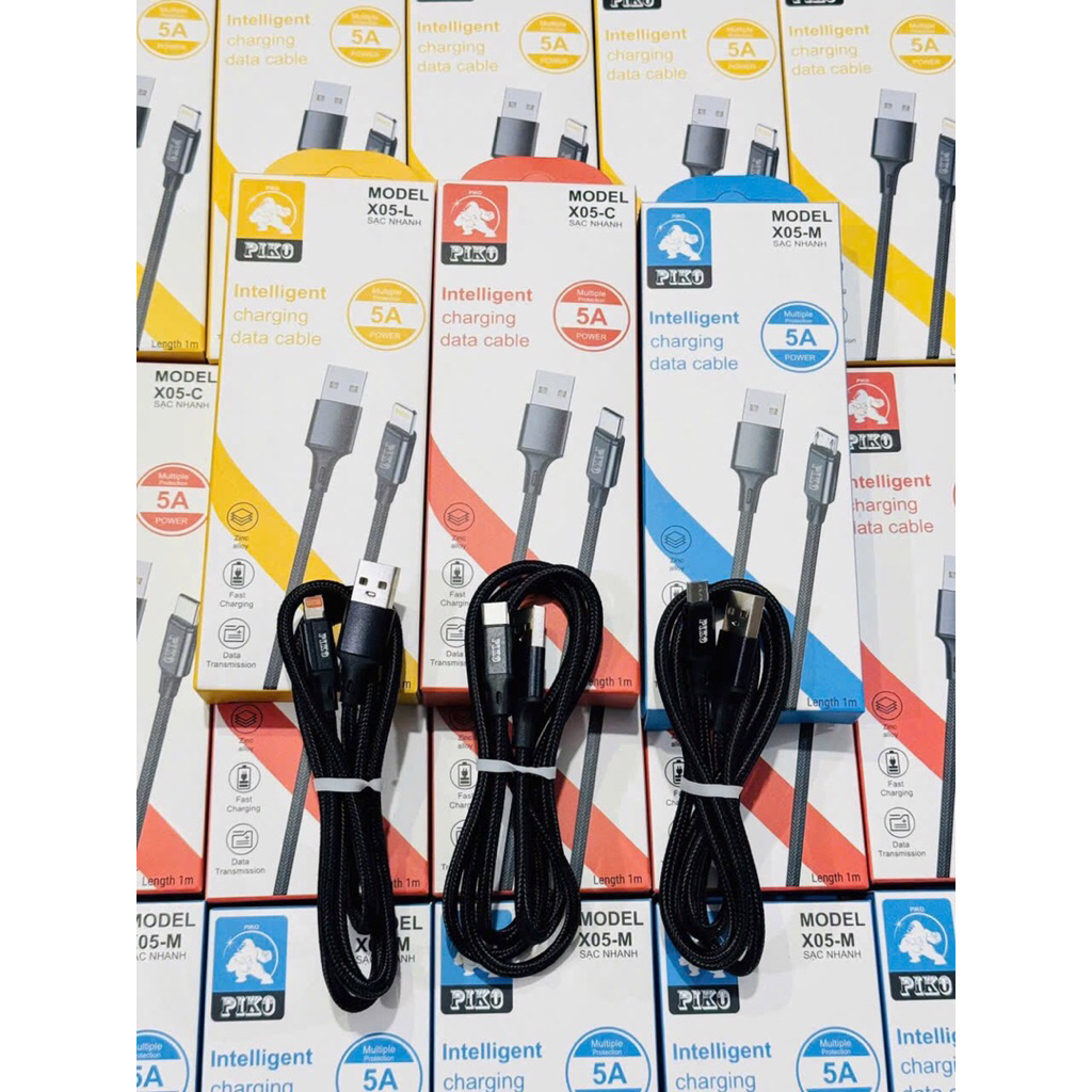 Dây Cáp Sạc nhanh bọc dù Usb ra Iphone, Usb ra TypeC, Usb ra Micro