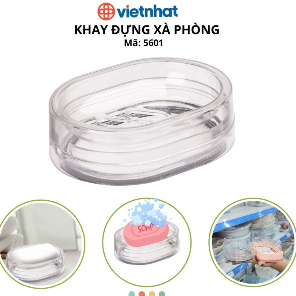 Khay Đựng Xà Phòng Trong Suốt Chính Hãng VIỆT NHẬT (Mã 5601)