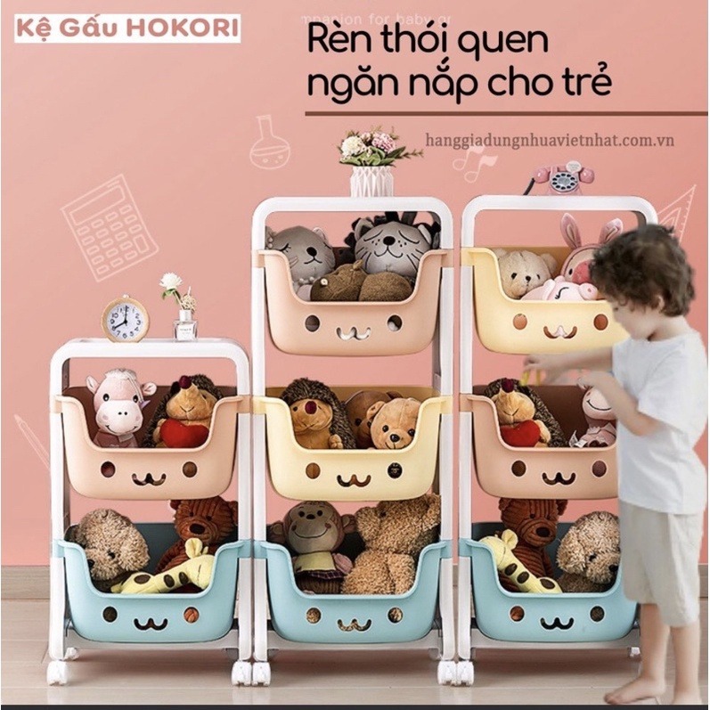 Kệ Gấu Hokori, Kệ Đựng Đồ Nhà Tắm, Nhà Bếp, Phòng Ngủ Đa Năng Chính Hãng Việt Nhật