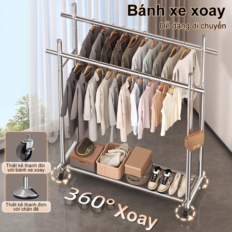 𝐎𝐥𝐢𝐟𝐞 Cây Treo Quần Áo Trong Phòng Giá Treo Quần Áo Inox Cao Cấp Móc Phơi Quần Áo Ổn Định Và Bền Bỉ Chất Liệu Dày