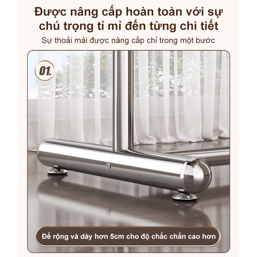 𝐎𝐥𝐢𝐟𝐞 Cây Treo Quần Áo Trong Phòng Giá Treo Quần Áo Inox Cao Cấp Móc Phơi Quần Áo Ổn Định Và Bền Bỉ Chất Liệu Dày