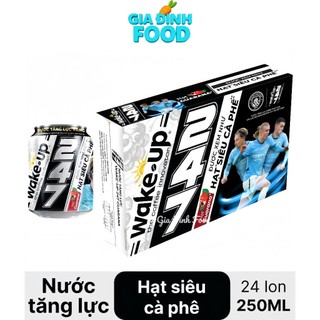[Thùng x24 Lon] Nước Tăng Lực Wake-Up 247 Amazone Guarana Lon x 245ml