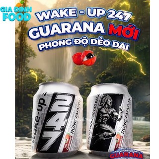 [Thùng x24 Lon] Nước Tăng Lực Wake-Up 247 Amazone Guarana Lon x 245ml