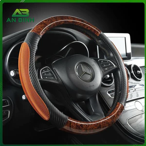 Bọc Vô Lăng Ô Tô Vân Gỗ Cao Cấp Dùng Cho Xe 4-7 Chỗ, Đường Kính Vô Lăng 37-38cm - An Bình Auto
