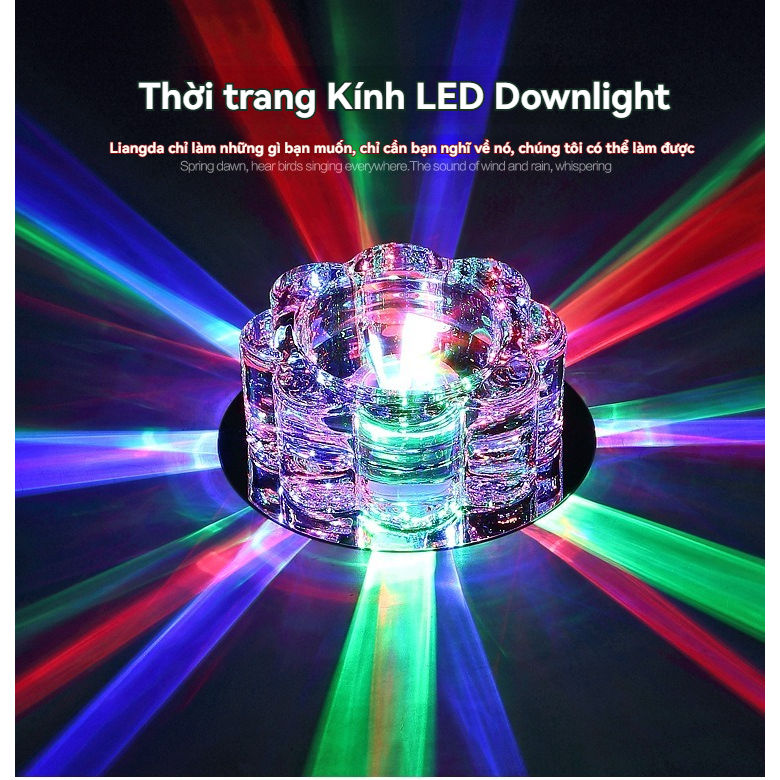 Phòng khách Crystal Downlight Nhúng Hole Lights Đèn chiếu sáng Led Skylight Trang chủ lối đi ánh sáng hành lang ánh sáng