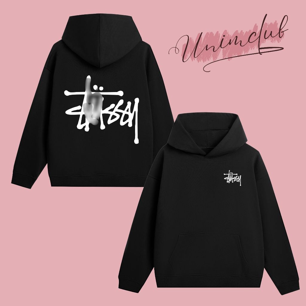 Áo Hoodie Stusxy UnimFashion Phong Cách Đường Phố Chất Liệu Nỉ Chân Cua Cao Cấp Định Lượng 350gsm