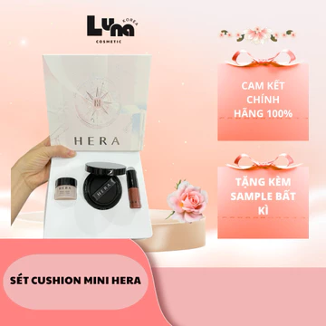 [tặng kèm sample bất kỳ] Set Cushion Mini HERA Trang Điểm Cơ Bản – Tặng Kèm Kem Dưỡng & Son Mini