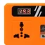 Đế chuyển đổi nguồn điện kèm đèn LED HUKAN G1-BCN0218, Màn led hiển thị điện áp, sạc điện thoại...