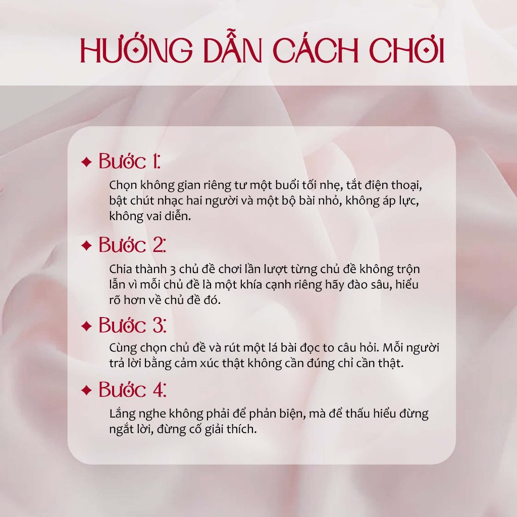 Quà Valentine Bộ bài tình yêu Lụa yên, Chạm duyên Bài tình yêu giúp chạm vào thế giới nội tâm cả hai