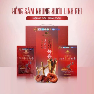 Nước Hồng Sâm Nhung Hươu Núi 365 Hansusam Hàn Quốc, 60 gói x70ml