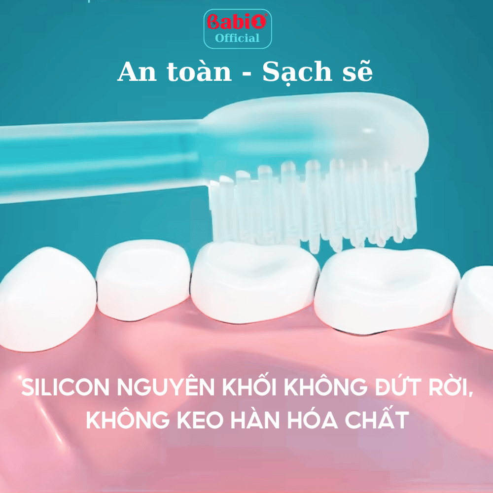 Sét 3 Rơ Lưỡi Bàn Chải Silicone Babi1 (Kèm Hộp) Dụng Cụ Vệ Sinh Răng Miệng Cho Bé Sơ Sinh Đến 2 Tuổi