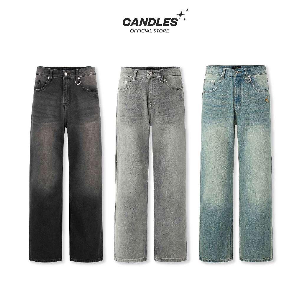 Quần Jeans Candles Vintage Straight Unisex | Shopee Việt Nam