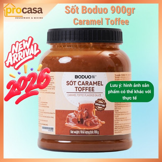Mới 2026 - 900gr - Sốt Boduo Caramel Toffee - Nguyên liệu pha chế chính hãng