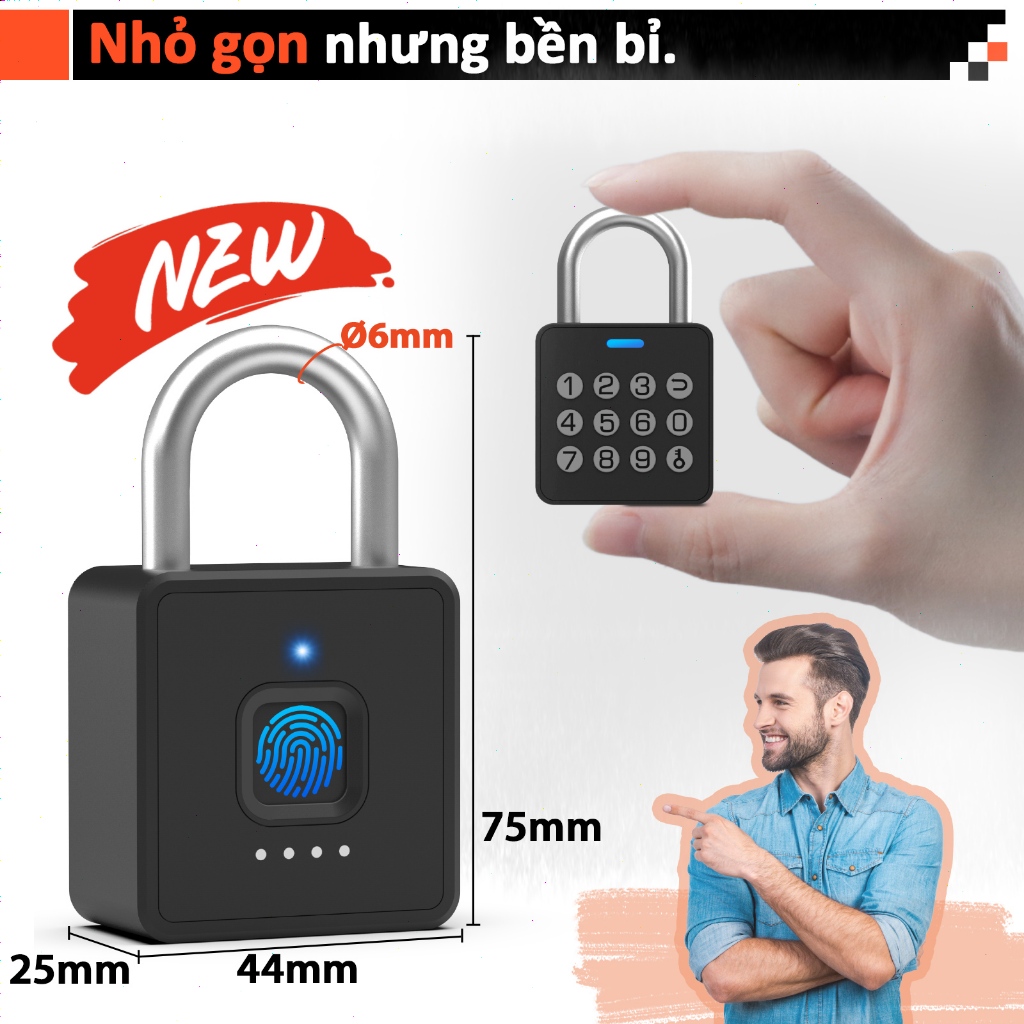 Khóa vân tay thông minh eLinkSmart, Khóa Bluetooth thông minh, Khóa mã số bằng bàn phím