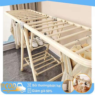 Giá phơi quần áo cao cấp, giá treo quần áo có thể gấp, làm từ kim loại chắc chắn, phù hợp cho cả nội thất và ngoại thất