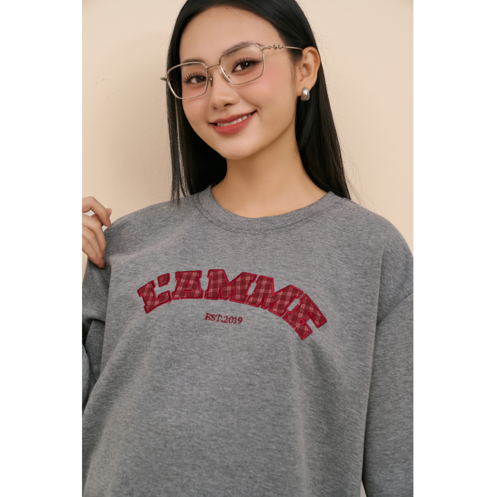 Áo sweater bầu dài tay nỉ 2 mặt Lamme Sweater co giãn 4 chiều basic dễ phối đồ thiết kế bởi L'AMME