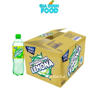 [Thùng x24 chai] Nước khoáng ngọt hương Chanh Lemona Vĩnh Hảo CHAI 500ML
