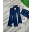 Quần jeans Nữ Lưng Cao Ống Loe Dai Tua Lai Rách Gối Thời Trang