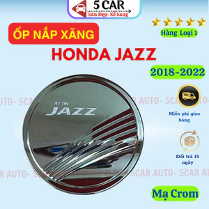 Ốp nắp bình xăng xe Honda Jazz- Mạ crom sáng bóng, cao cấp