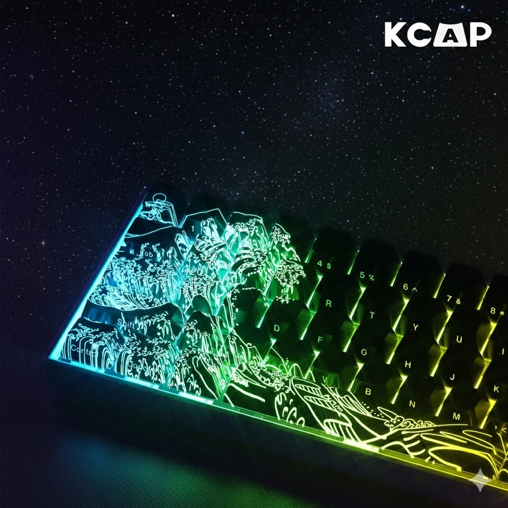 Bộ Keycap Ukiyo-e 2.0 Sóng Thần PBT 134 Phím OEM Profile | KCAP - World of keycaps
