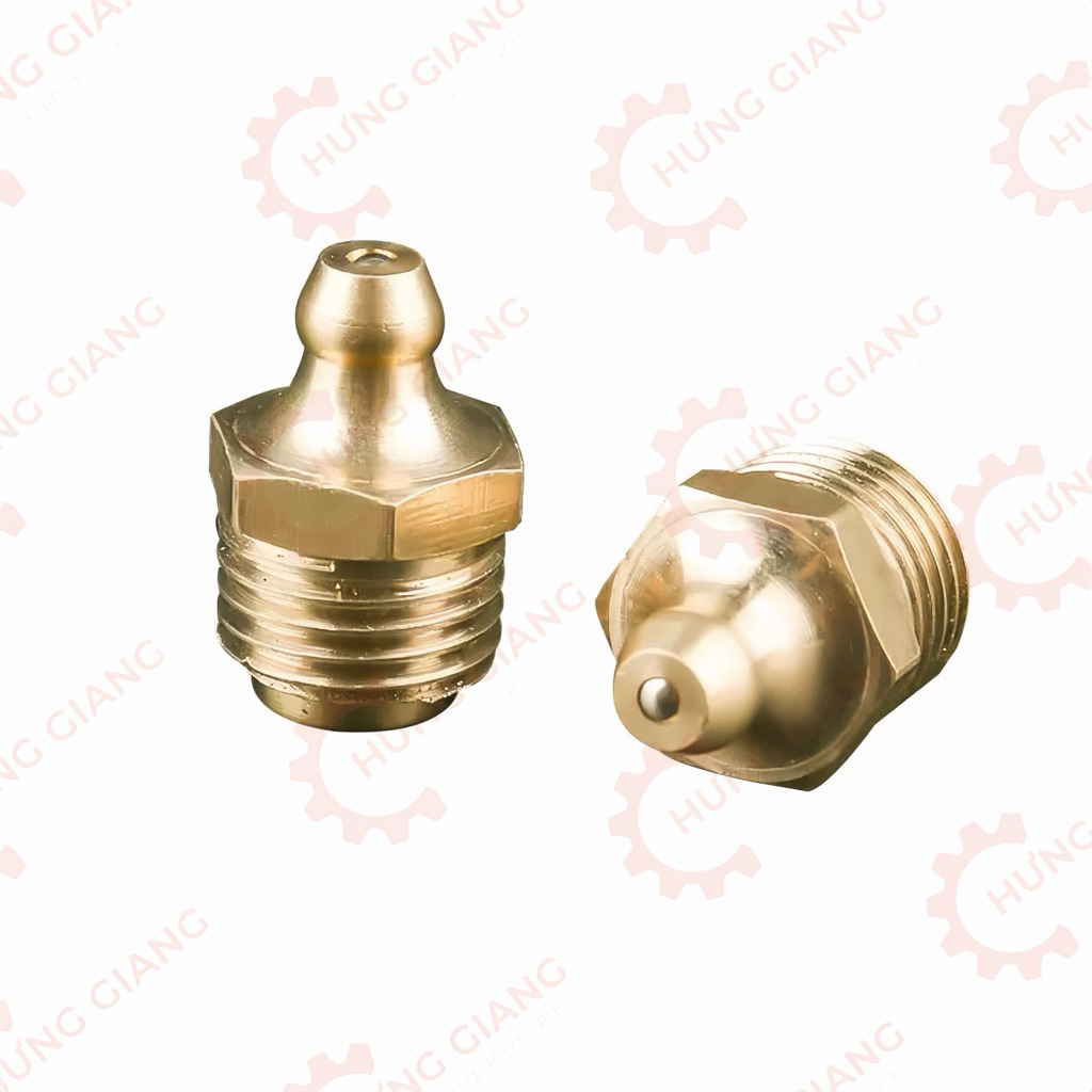 10 Ốc Vú Mỡ 6,8,10,12,13,14 Thẳng, Cong 90độ Chất Liệu Đồng Nguyên Chất
