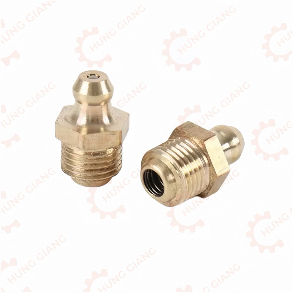 10 Ốc Vú Mỡ 6,8,10,12,13,14 Thẳng, Cong 90độ Chất Liệu Đồng Nguyên Chất