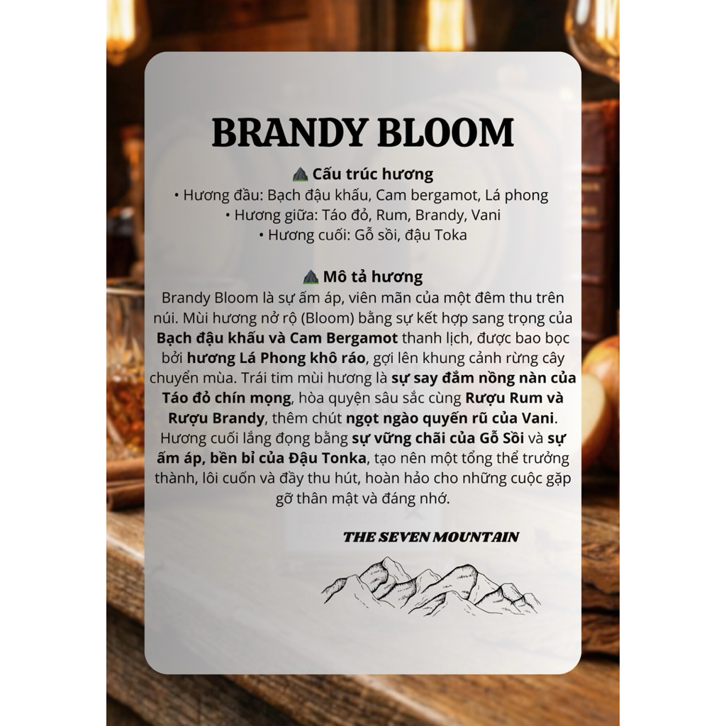 Nước hoa Brandy Bloom 30ml - Nước Hoa Thủ Công The Seven Mountain