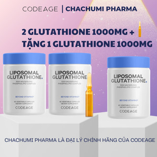 Combo Viên Uống Trắng Da CODEAGE Glutathione Liposomal 500mg 1000mg Bật Tone, Trắng Da, Giảm Sạm Nám