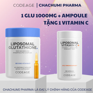 Combo Viên Uống Trắng Da CODEAGE Glutathione Liposomal 500mg 1000mg Bật Tone, Trắng Da, Giảm Sạm Nám