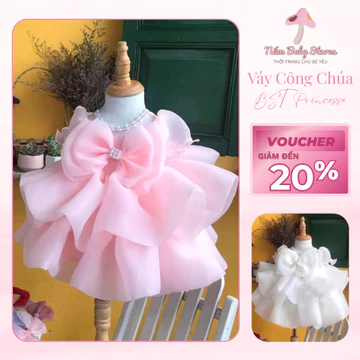 Váy Công Chúa Voan Nhiều Tầng Bồng Bềnh Cho Bé Thôi Nôi, Tiệc, Đáng Yêu Dễ Thương