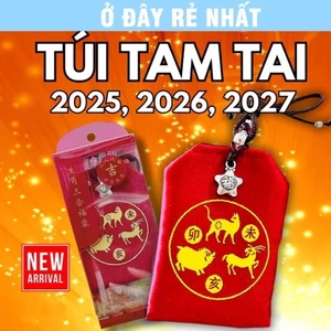 Túi Giải Hạn Tam Tai Cho Tuổi HỢI - MÃO - MÙI Năm 2026 2027 Để Túi Xách, Bóp Ví