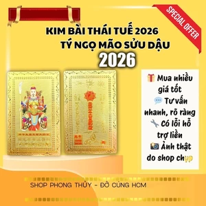 Kim Bài Thái Tuế Giải Hạn 2026 Cho Người Tuổi Tí - Sửu - Mão - Ngọ - Dậu Bỏ Bóp Ví