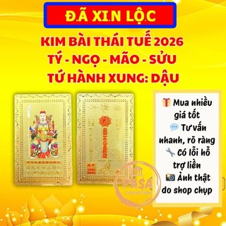 [ĐÃ KHAI QUANG] Kim Bài Thái Tuế Giải Hạn 2026 Cho Người Tuổi Tí - Sửu - Mão - Ngọ - Dậu Bỏ Bóp Ví