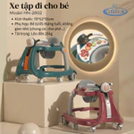 Xe đẩy tập đi cho bé HN - 2802 Gluck xe tập đi, tập đứng, tập ngồi đa năng kết hợp bàn ăn dặm. — ảnh 4