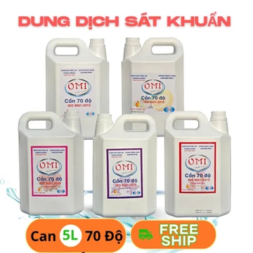 Dung Dịch Sát khuẩn nhanh can 5Lit, còn 70 độ, 90 độ không hương vệ sinh đồ dùng,sát khuẩn tay chân