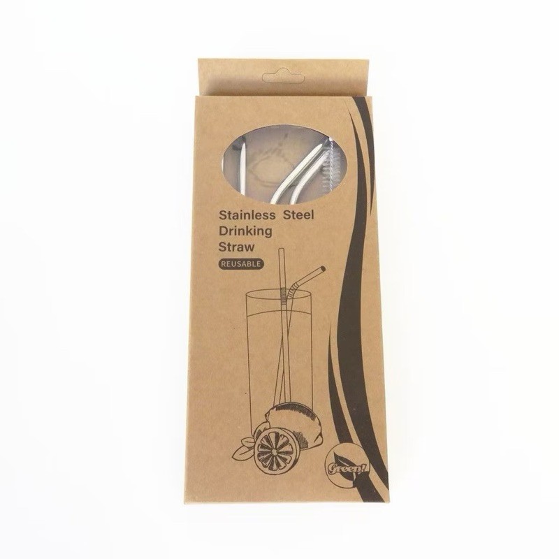 Ống hút bằng thép không gỉ 304 gia dụng Ống hút đồ uống lạnh cấp thực phẩm Thân thiện với môi trường