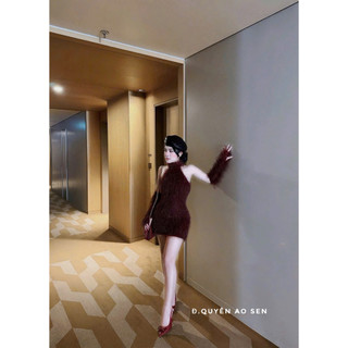 VÁY YẾM LÔNG KÈM TAY RỜI HOT HIT