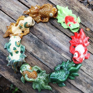 Cá/Tôm Gốm Treo Tường Kiểu Xưa - Trồng Cây - Trang Trí Tiểu Cảnh - Sân Vườn - Gốm Lái Thiêu Xưa Cho Người Hoài Niệm