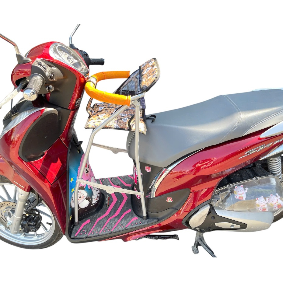 Ghế ngồi xe tay ga SH MODE CÁC NĂM cho bé , ghế ga xếp sắt sơn tĩnh điện gấp gọn