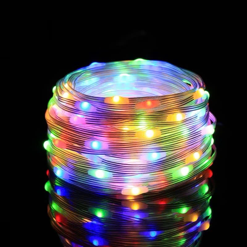 Đèn LED Hạt Gạo Dài 35m 40m 100m Màu Đỏ Vàng Ánh Sáng Nhiều Màu Trang Trí Lễ Tết Decor Không Gian