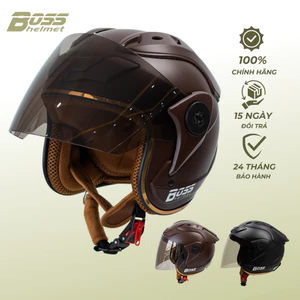 Nón Bảo Hiểm Moto 3/4 Đầu Có Kính BOSS AT22.1 Kính Phủ Nano Han Chế Tia UV phù hợp cho cả nam nữ
