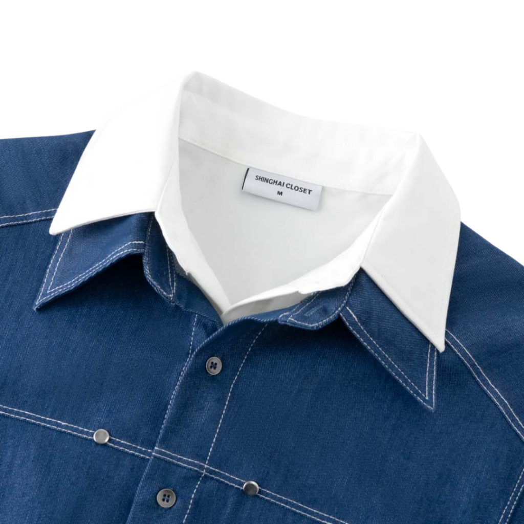 [NEW IN] Áo JEANIX Jacket Phối Denim Thời Trang,Chất Jeans Mềm Cao Cấp, Bền Màu, Thoáng Mát-SHINGHAI